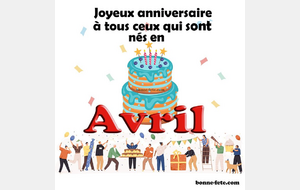 Anniversaires Avril